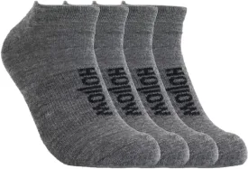 Alpaca No Show Socks for Men and Women, 2 Pack, Moisture Wicking Alpaca Socks for Hiking, Running, Outdoors, Any Season No Show Sock, Temperature Regulating, Light Compression, Large, Grey