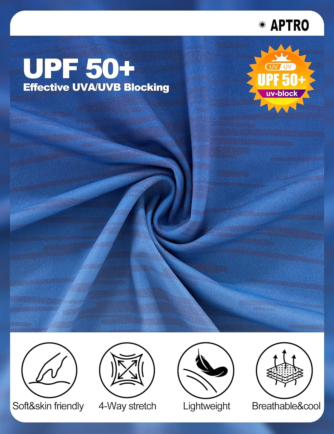 APTRO Men's UPF 50  Sun Protection Long Sleeve Hoodie Shirts UV Outdoor Fishing Shirts SPF Rash Guard Shirts for Men