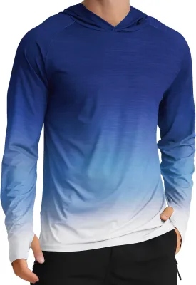 APTRO Men's UPF 50  Sun Protection Long Sleeve Hoodie Shirts UV Outdoor Fishing Shirts SPF Rash Guard Shirts for Men