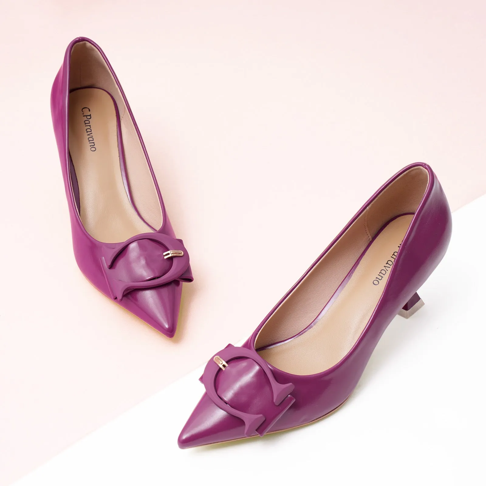 C Buckle Pumps (Olivia) Purple