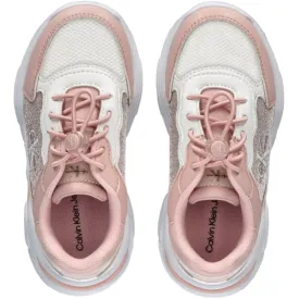 Calvin Klein Low Cut Lace-Up Sneakers Pink/White
