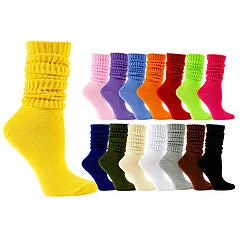 Color mid tube trendy pile socks AE4140
