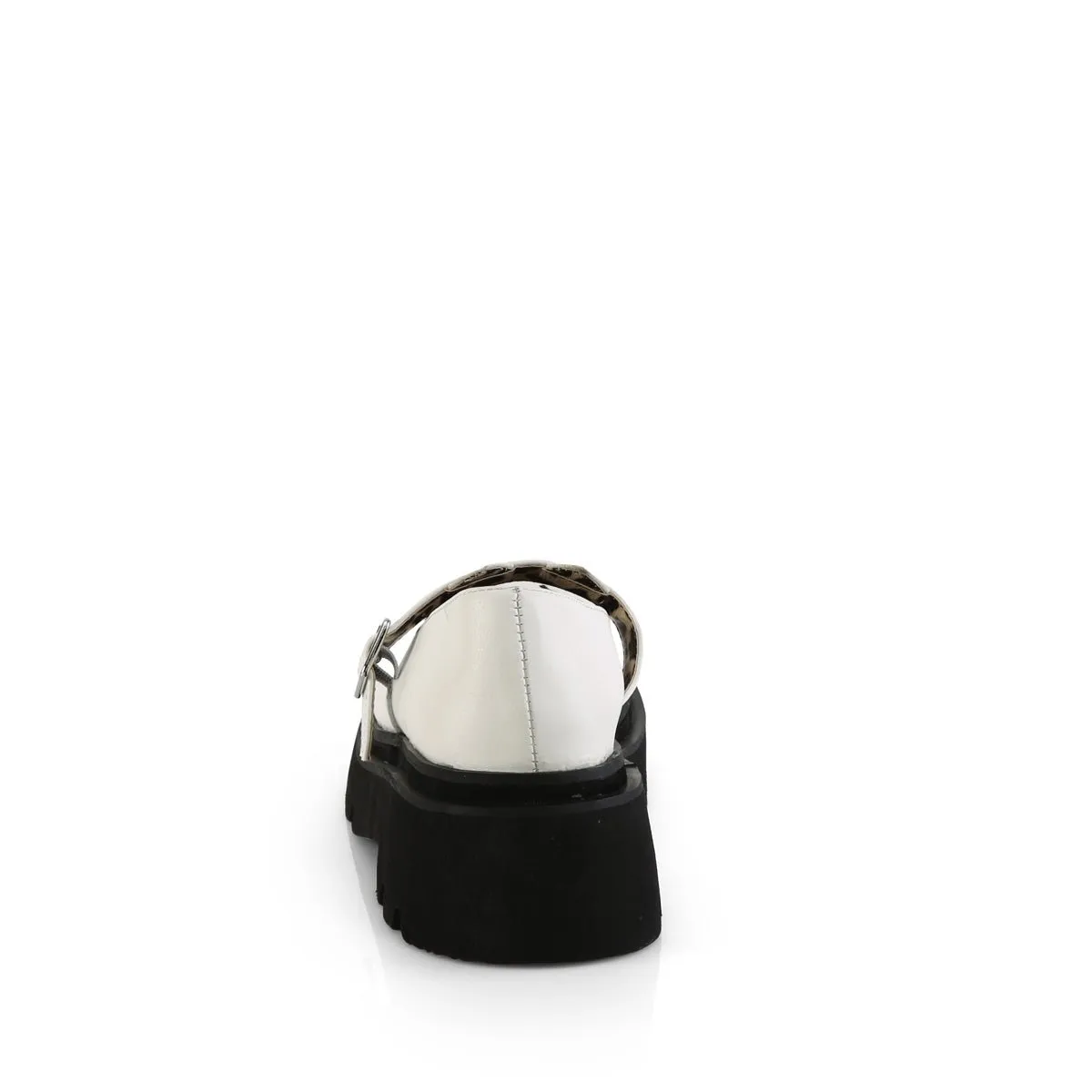 Demonia RENEGADE-56 | White Vegan Leather Mary Janes