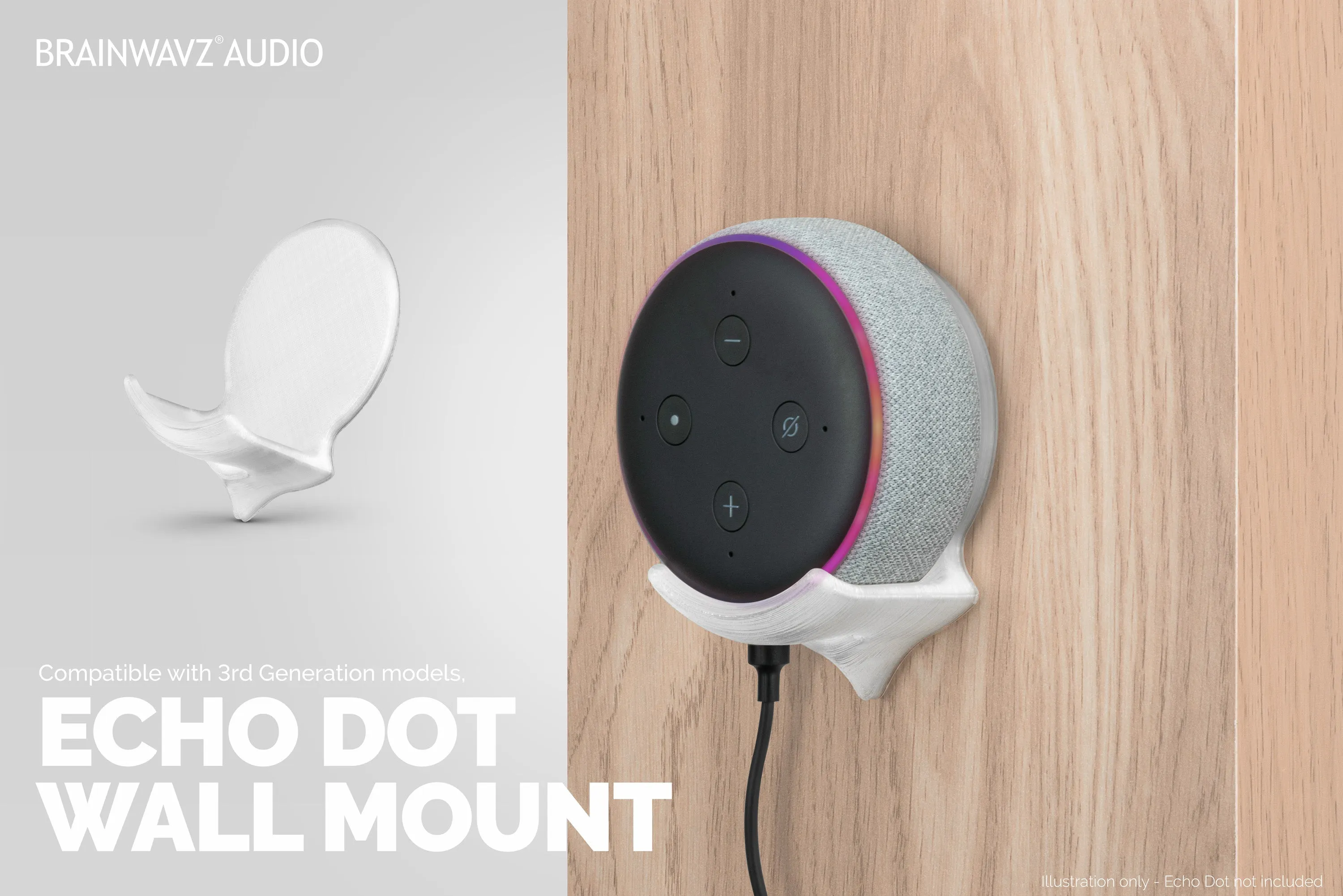 Echo Dot Adhesive Wall Mount Holder Bracket
