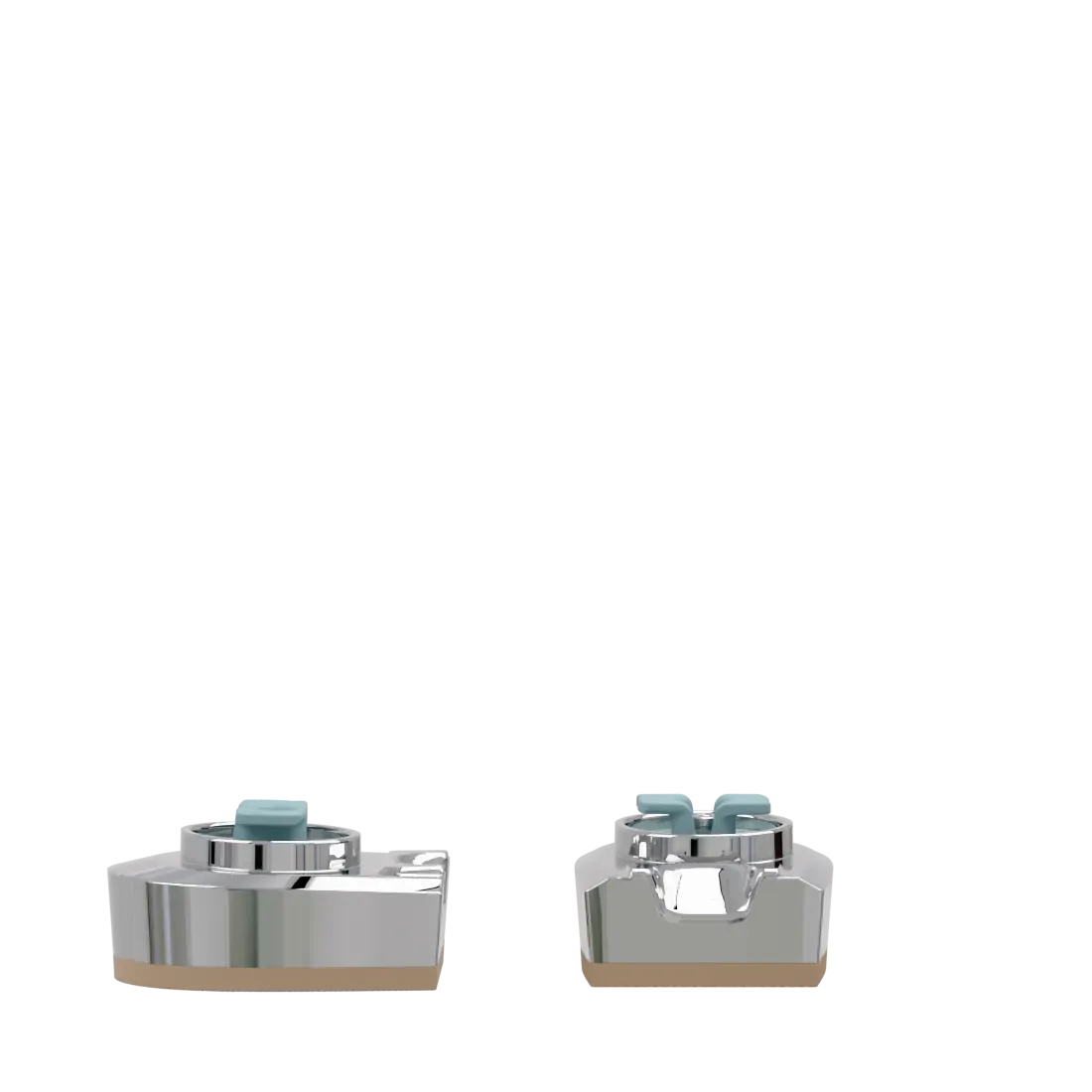 Flare Block Heel Kit 1.5 Silver Metallic