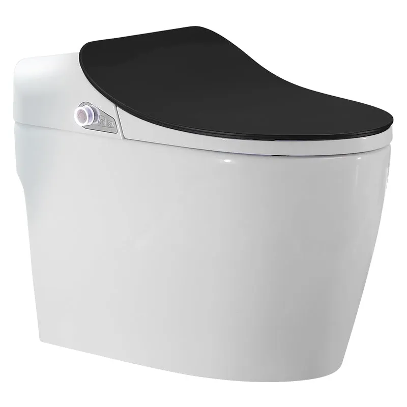 Glacier Luxury  One-Piece Smart Toilet Floor Mounted HD Screen &Remote Control Simple Fashionable Design -Red Wine