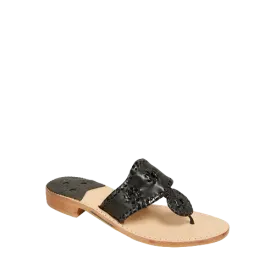 Jack Roger Ladies Slip On Black with Patent Sandals 1219SN0001004-BLKP