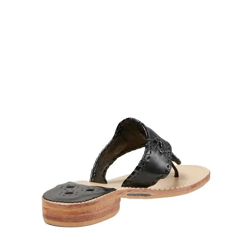 Jack Roger Ladies Slip On Black with Patent Sandals 1219SN0001004-BLKP
