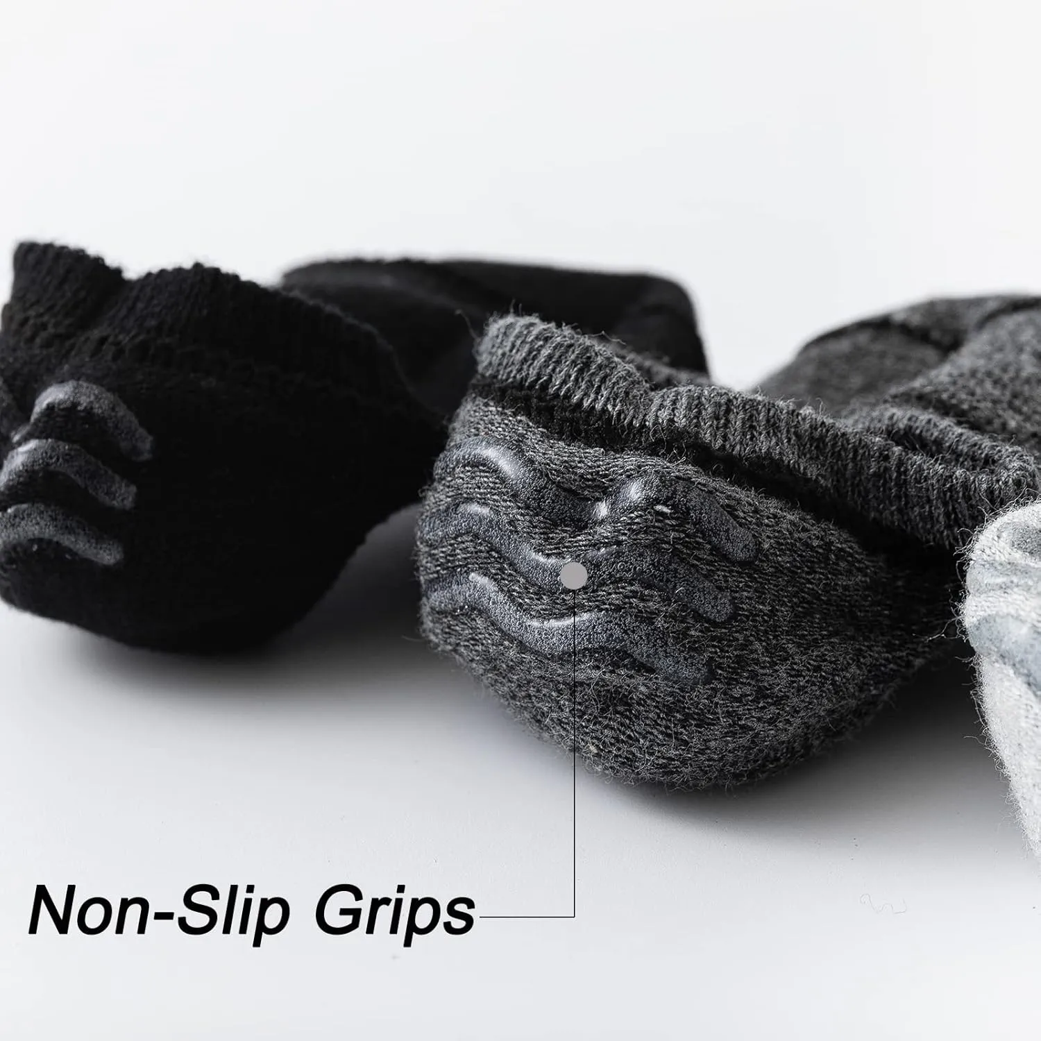 JORMATT Toddler No Show Cotton Socks for Little Girls Boys - Anti Slip Low Cut Ankle With Grips (6-12 Pairs)