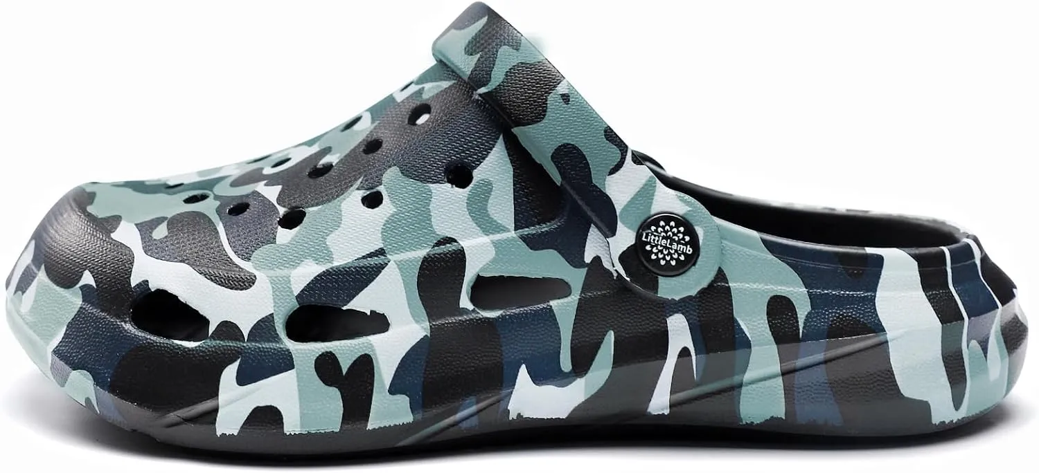 Kids Boys Girls Classic Camo Beach Clogs | Lightweight Water Sandals - Quick-Dry Non-Slip Light and Durable ??Little Kid/Big Kid??