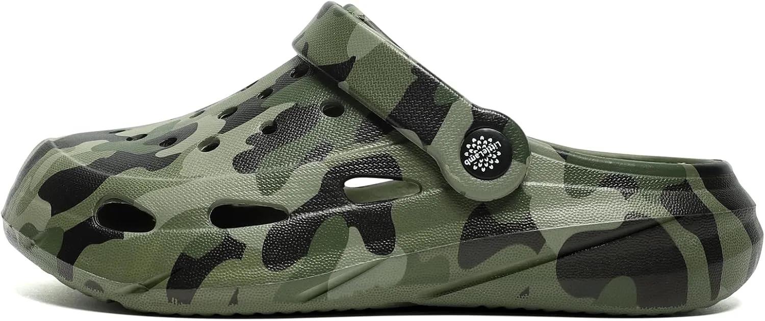 Kids Boys Girls Classic Camo Beach Clogs | Lightweight Water Sandals - Quick-Dry Non-Slip Light and Durable ??Little Kid/Big Kid??