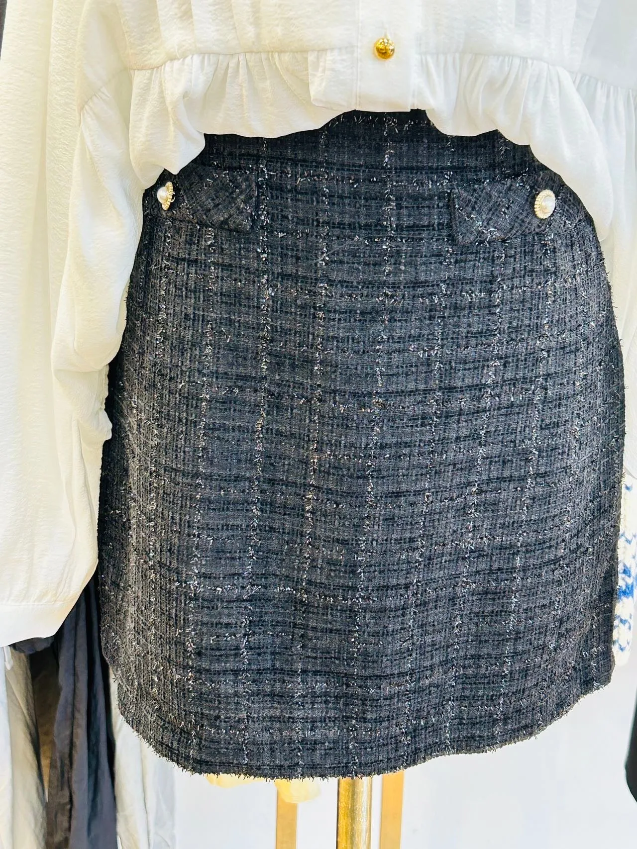 Korean-style gold onion narrow skirt