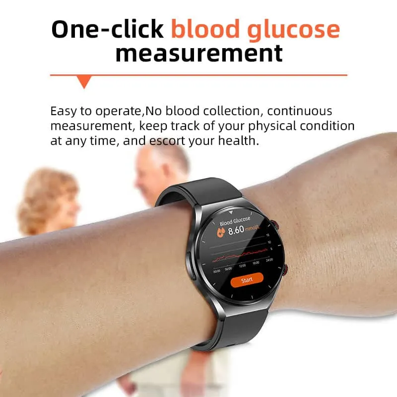 PH09 One-click Blood Glucose Blood Pressure ECG/EKG HRV Heart Measurement Suga Pro Health Smart Watch
