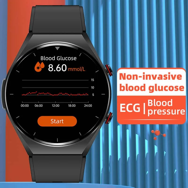PH09 One-click Blood Glucose Blood Pressure ECG/EKG HRV Heart Measurement Suga Pro Health Smart Watch