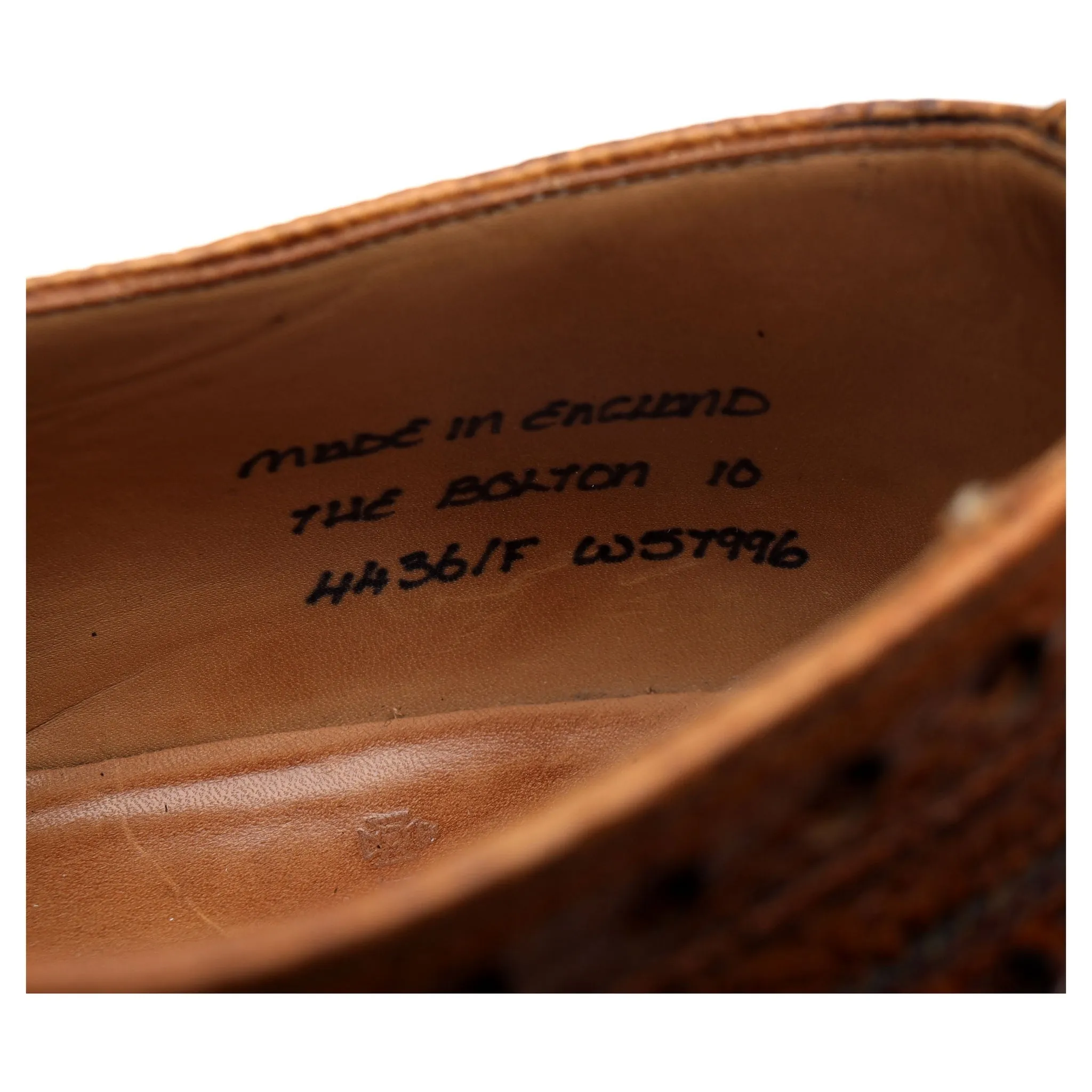 Private White V.C. 'Bolton' Tan Brown Leather Derby Brogues UK 10 F