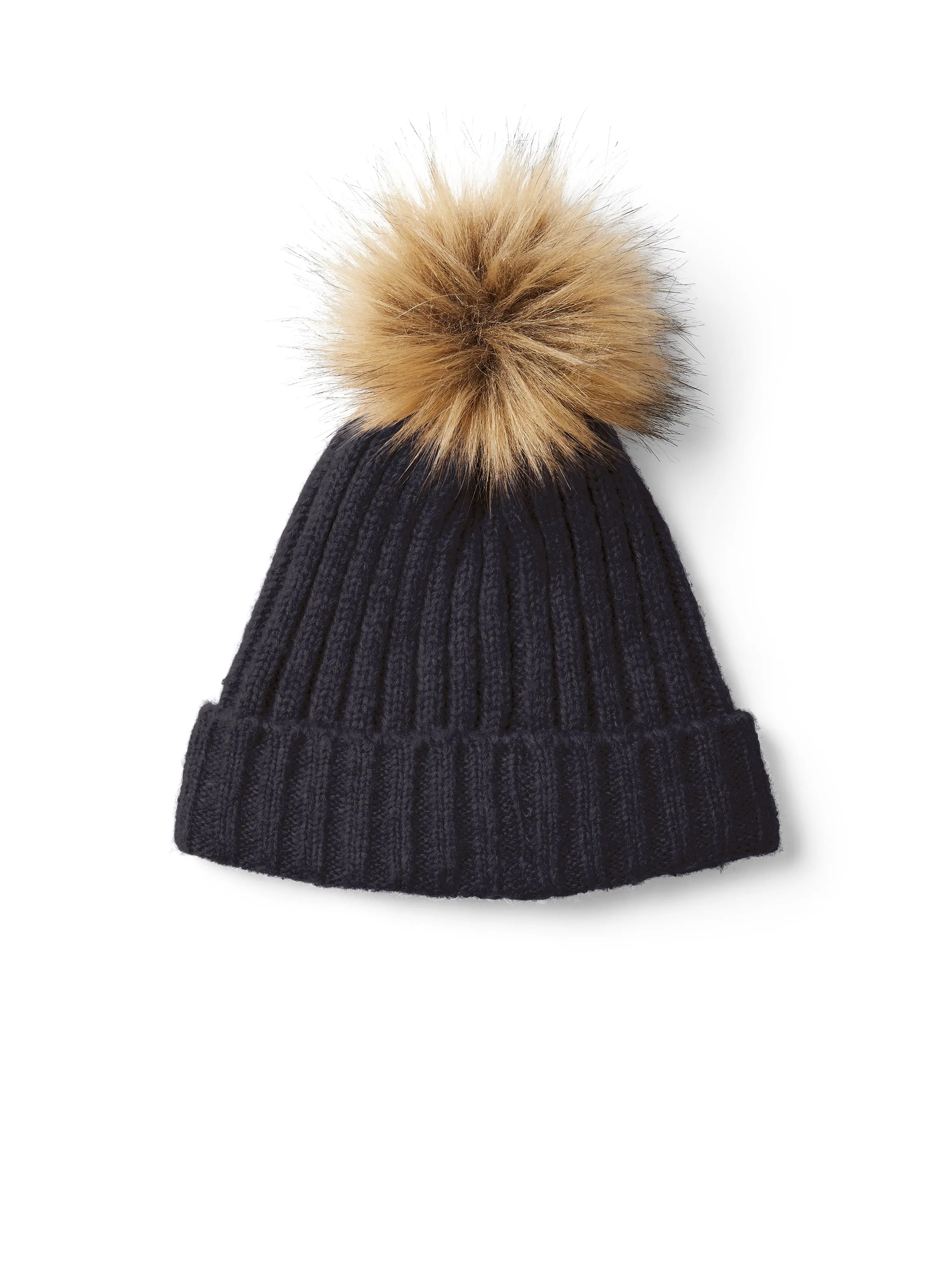Signature Knitted Bobble Hat - Navy