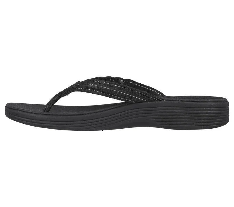 Skechers Womens Arch Fit Maui Beach Bound Black