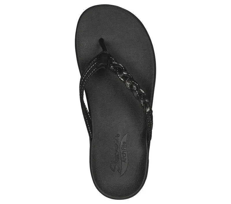 Skechers Womens Arch Fit Maui Beach Bound Black
