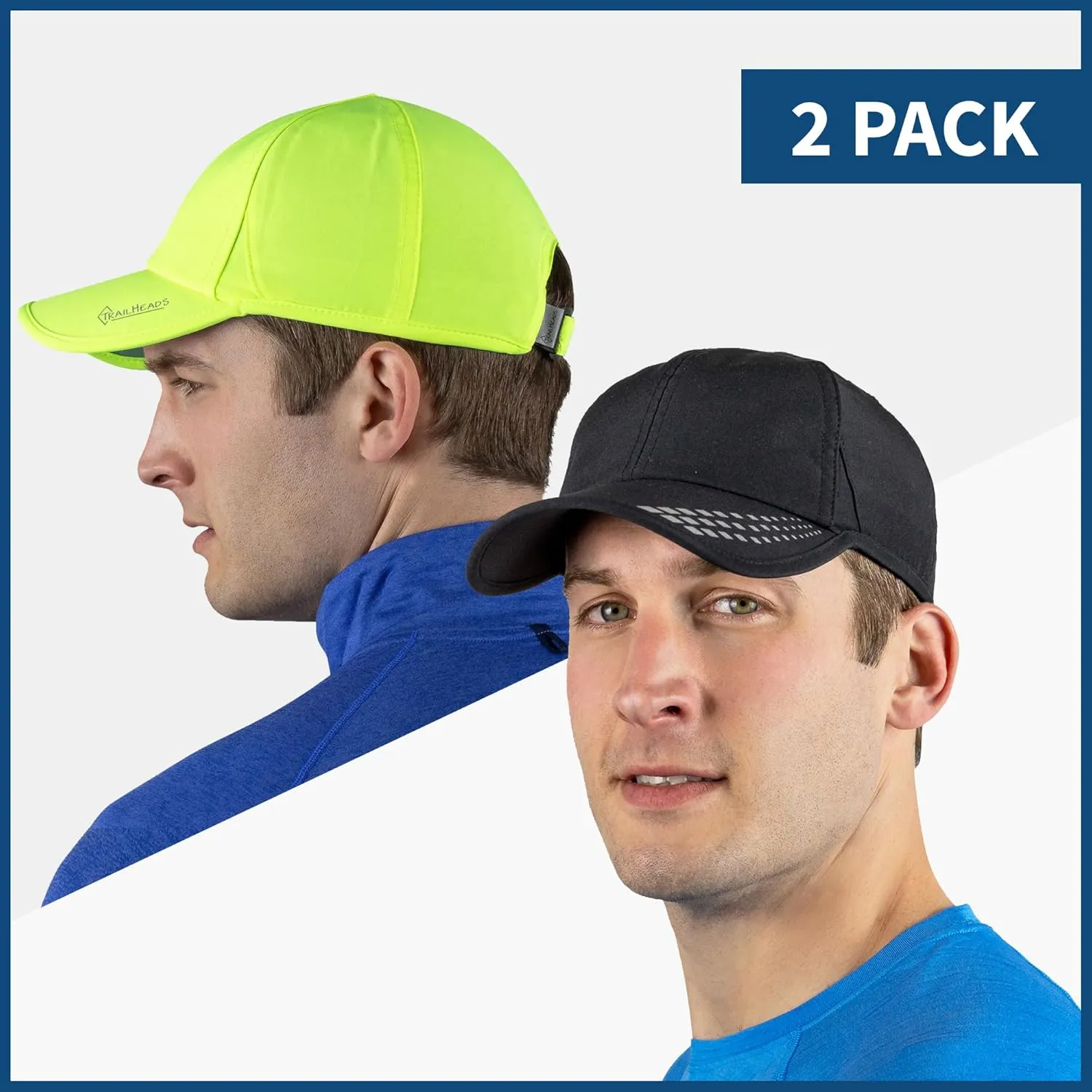 TrailHeads Men??s Running Hat with UV Protection | Quick Dry Sports Hats for Men | UPF 50 Hats | Summer Hats for Men
