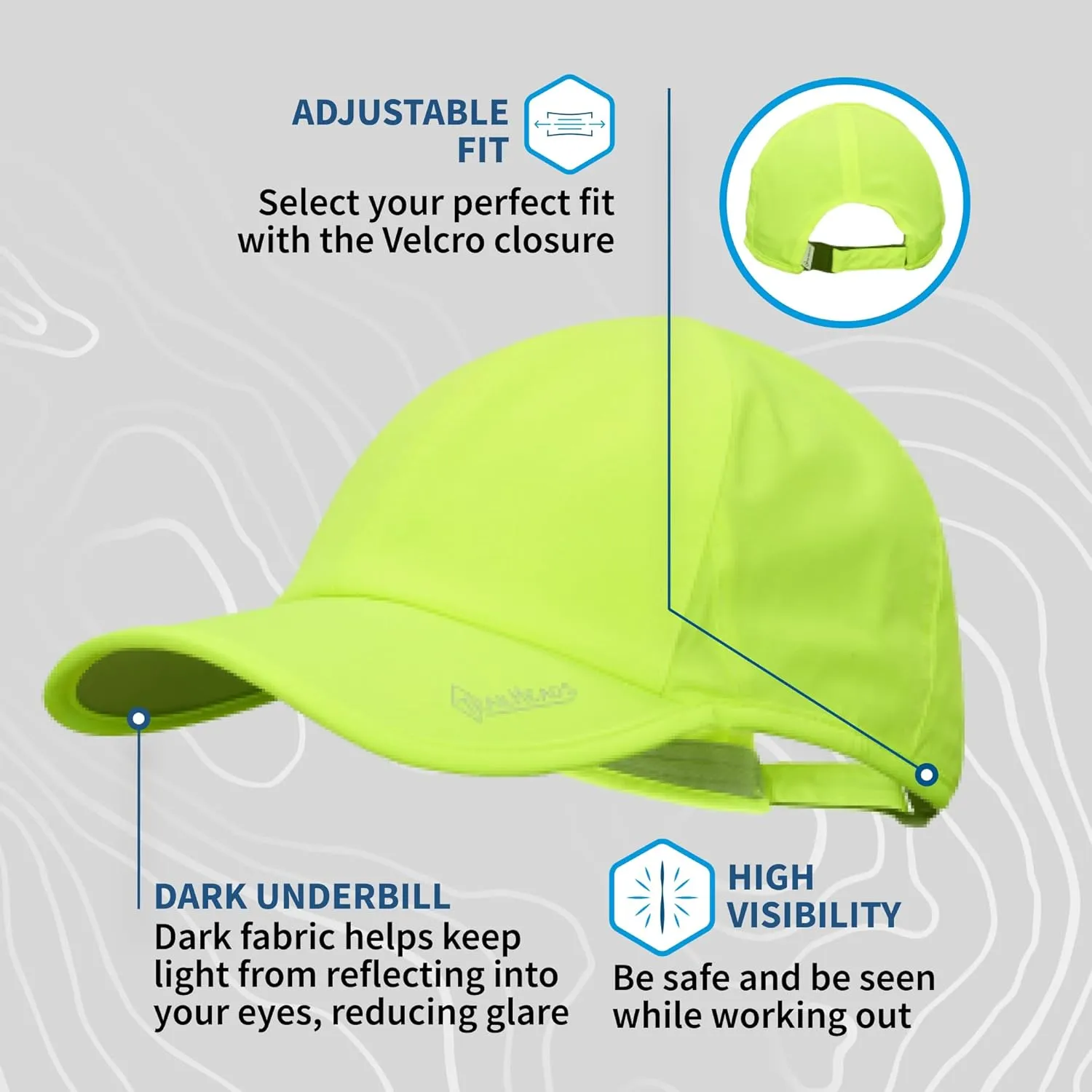TrailHeads Men??s Running Hat with UV Protection | Quick Dry Sports Hats for Men | UPF 50 Hats | Summer Hats for Men