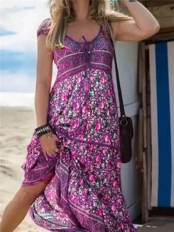 Women’s Bohemian Print Resort Dress