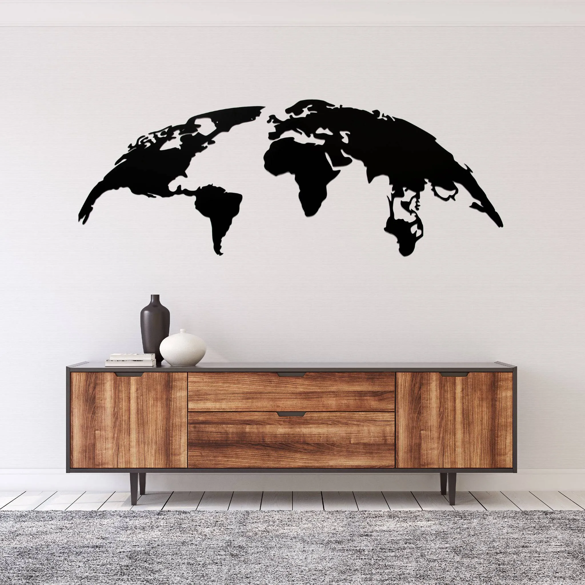 World Map - Metal Wall Art