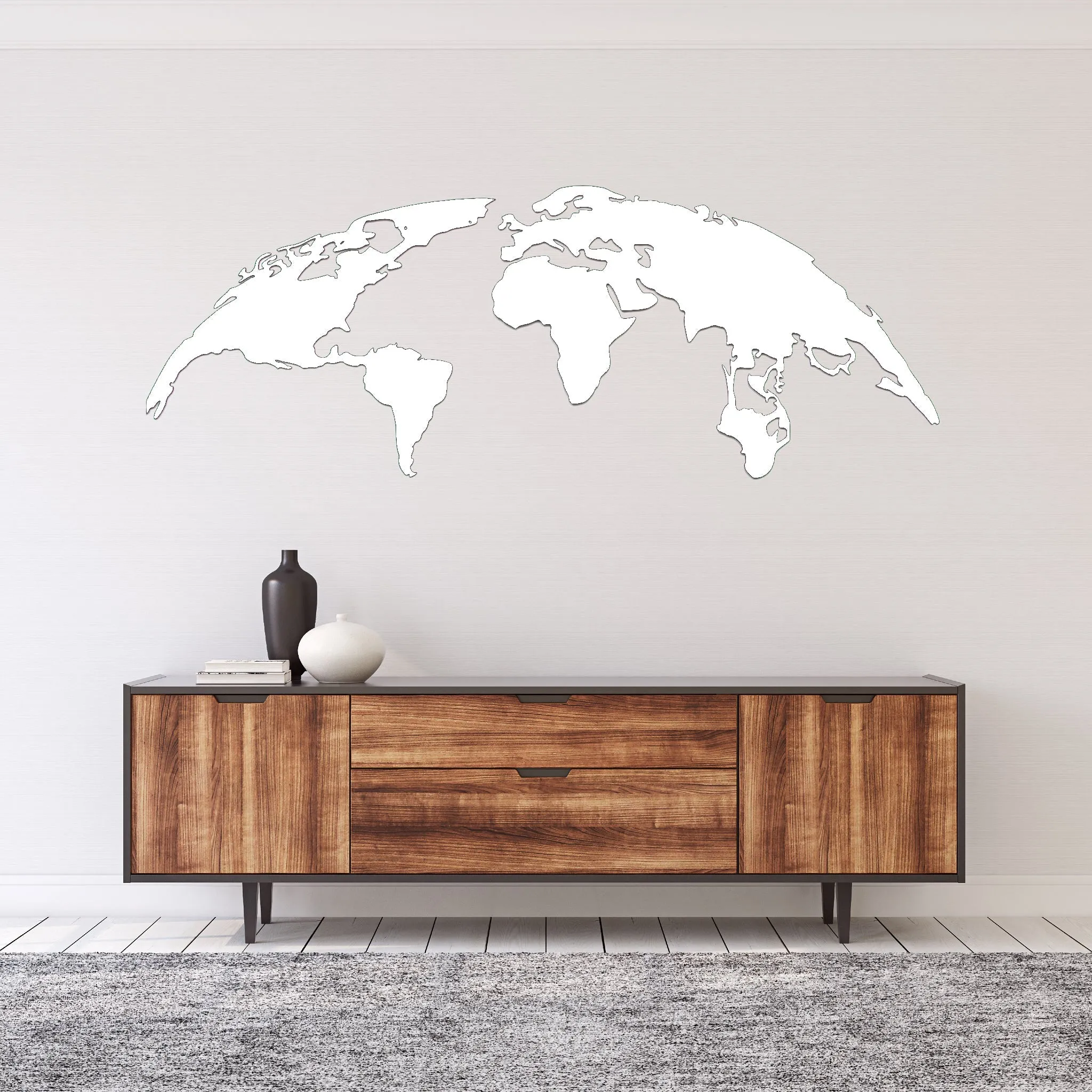 World Map - Metal Wall Art